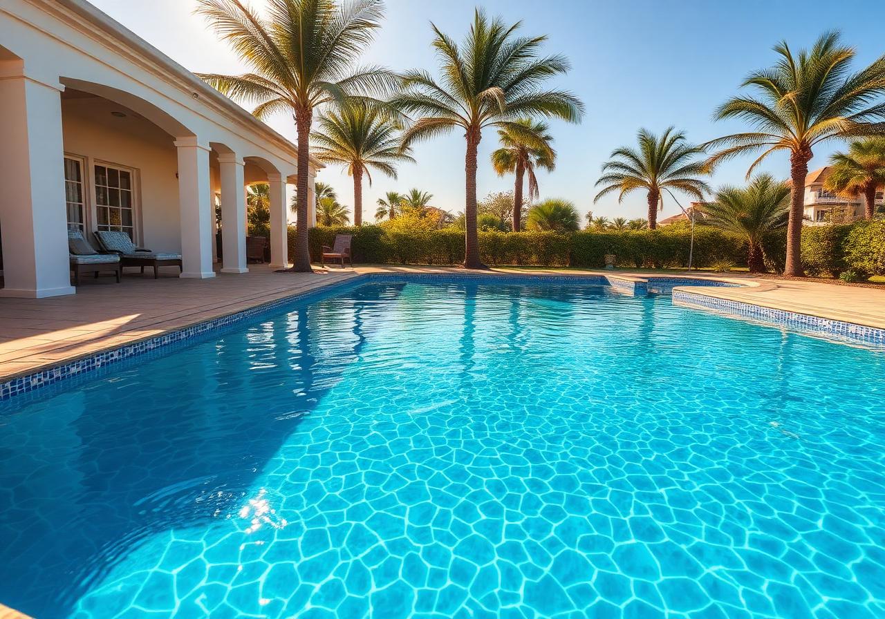 Pool after Poolside Pro renovation — crystal clear water